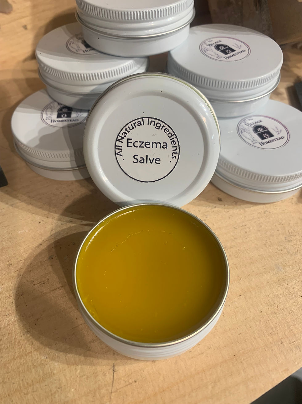 Gentle, botanical eczema/psoriasis salve for soothing dry irritated skin