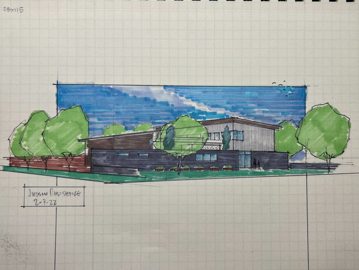 202 SHADOWBEND RESIDENCES- FRIENDSWOOD, TX. - Initial Architectural Sketches