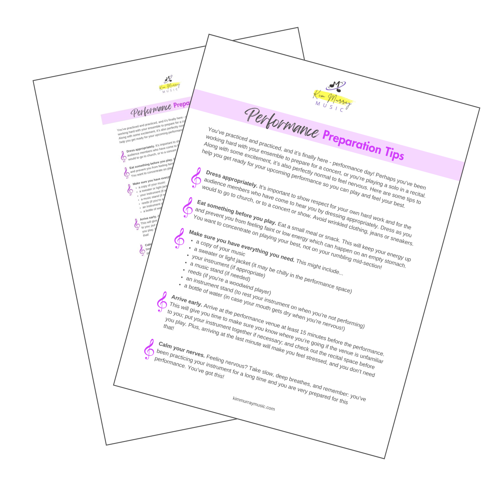 Performance Preparation Tips for Students