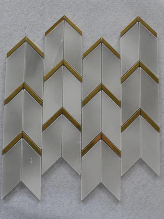 Agate Chevron with Gold