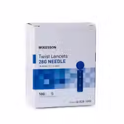 McKesson 28 gauge twist lancets 100 count for blood glucose testing