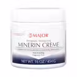 Minerin Therapeutic Moisturizing Cream 16 oz unscented jar front view
