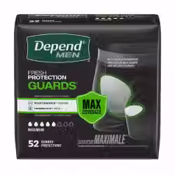 Depend Men Fresh Protection Guards, heavy absorbency, 52 count