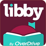 Libby App Logo of a little girl reading a book
