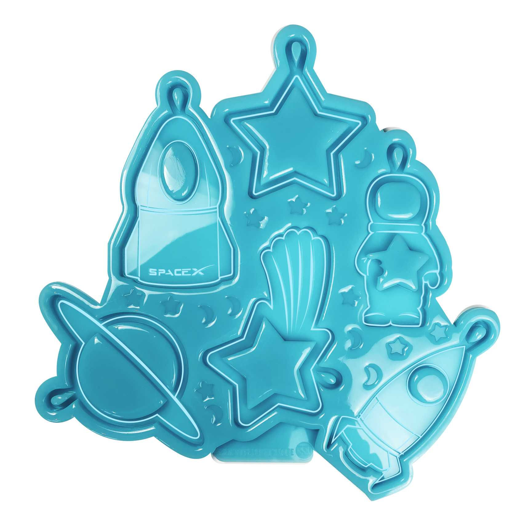 Model No. 245 Silicone mold 3D, Set of Christmas toys "Cosmos", 6in1