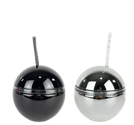 Miniatura: 24PZAS VASO "BURBUJA" CON POPOTE 14OZ METÁLICOS
