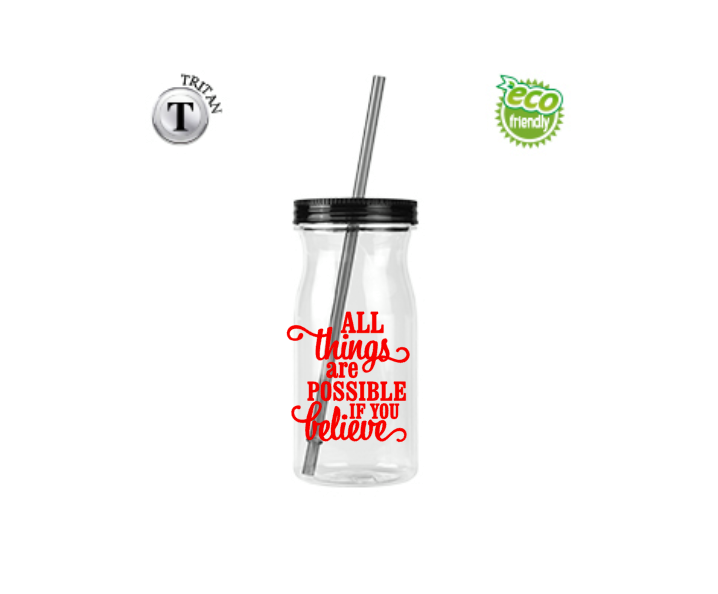 Miniatura: VASO CON POPOTE 700MLDE TRITAN