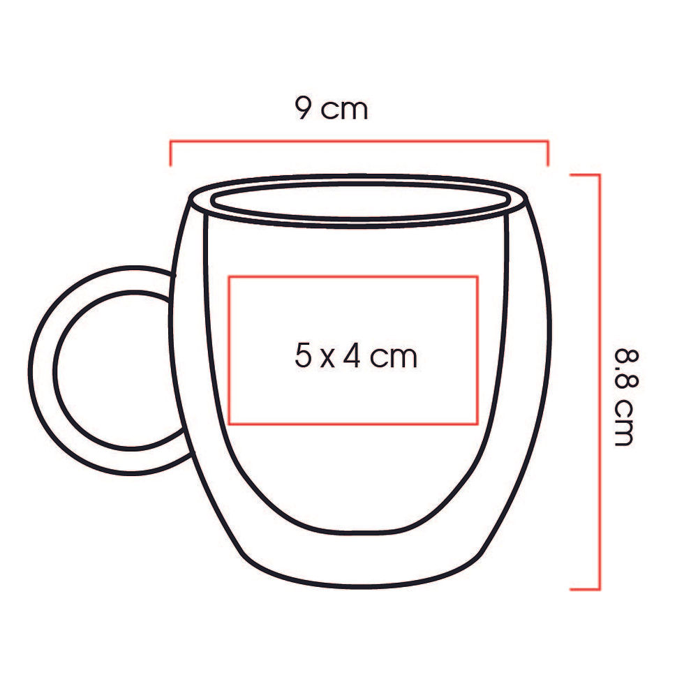 Miniatura: TAZA DE VIDRIO DOBLE PARED 250ML  "JEN"