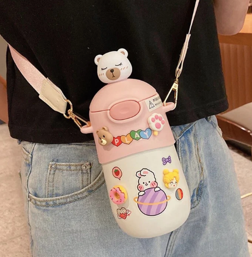 Miniatura: 10PZAS CANTIMPLORA CHICA DE ANIMALES  KAWAII