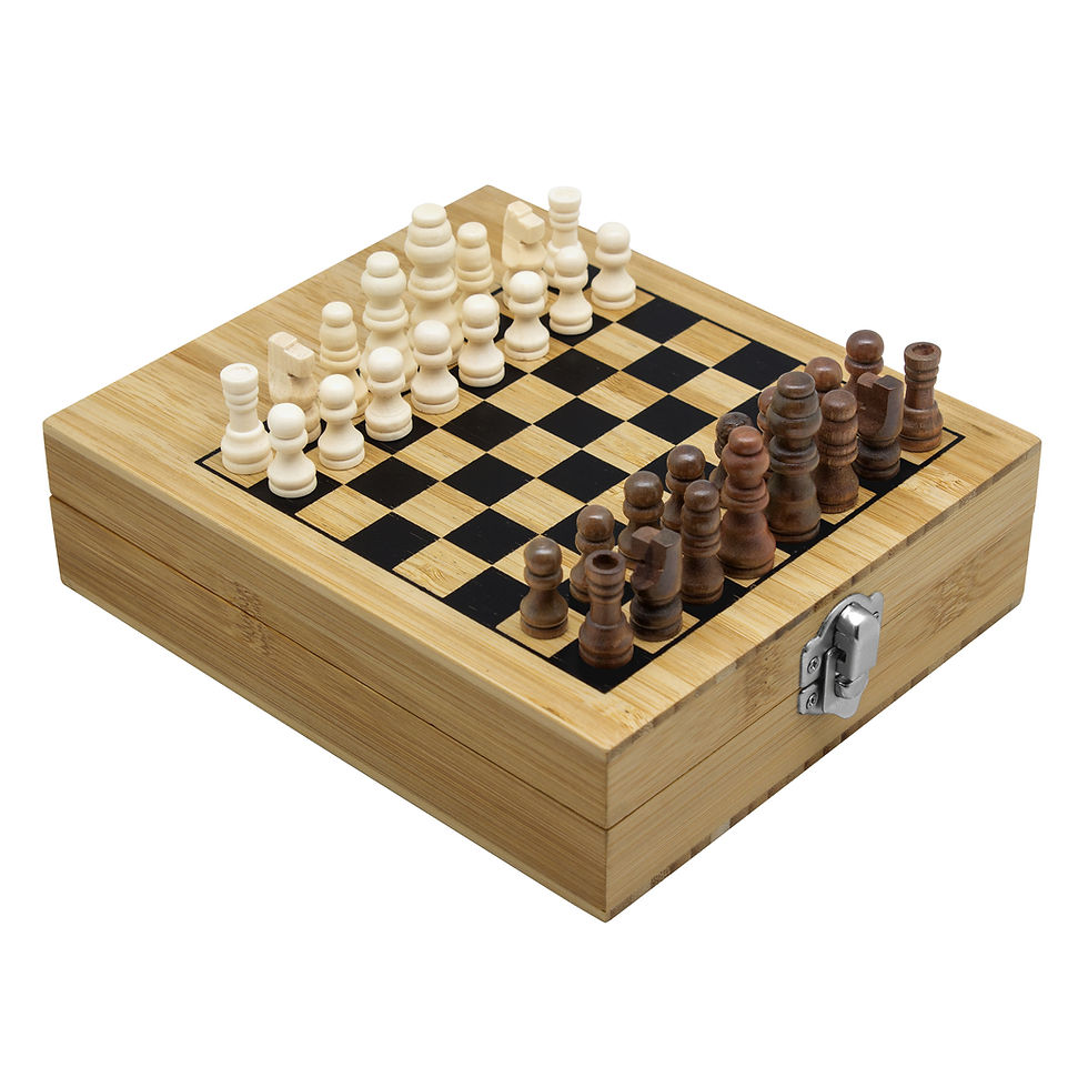 Miniatura: SET DE VINO CON JUEGO DE AJEDREZ "CHESSY"