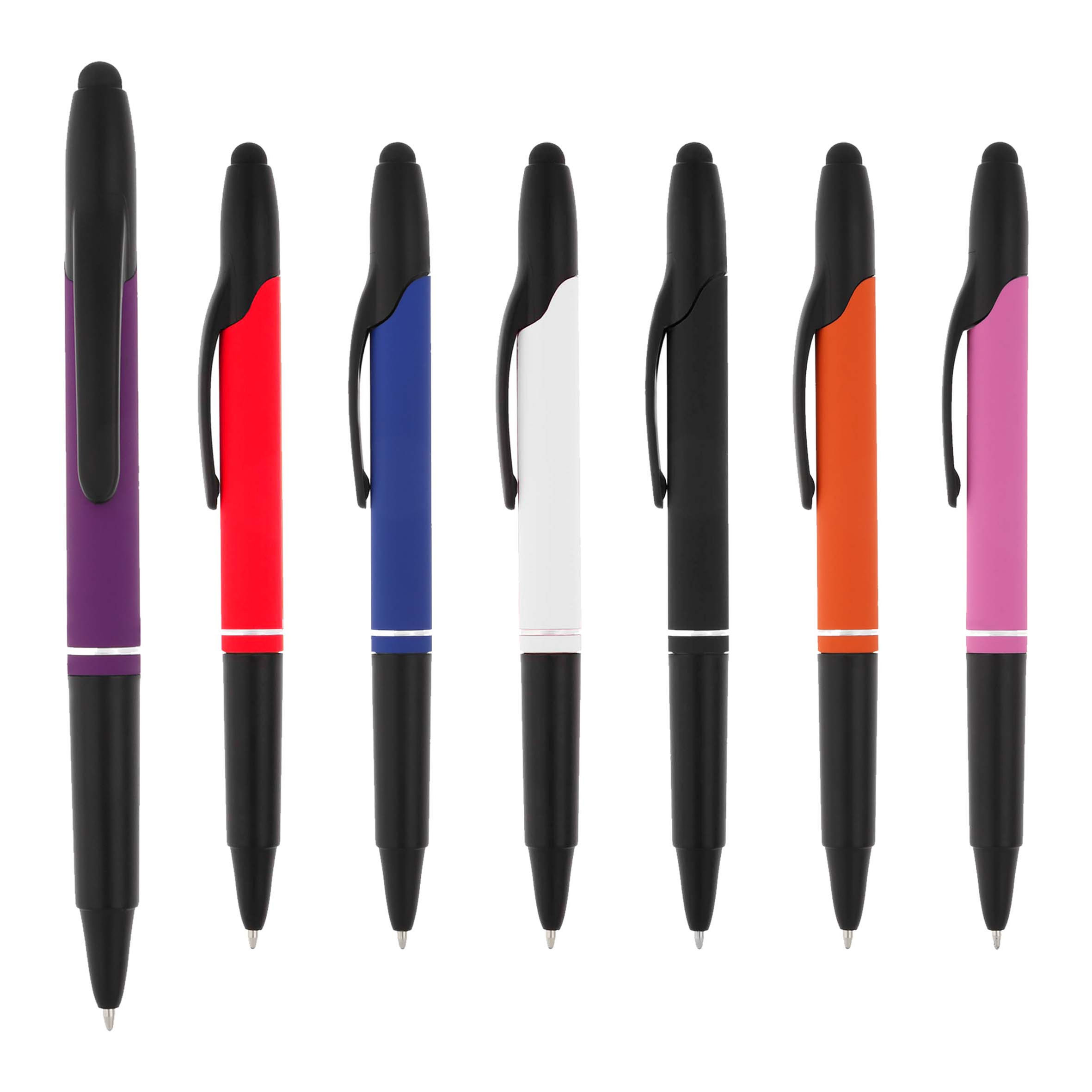 100PZAS BOLÍGRAFO ACABADO RUBBER CON MARCA TEXTOS "OTAW"