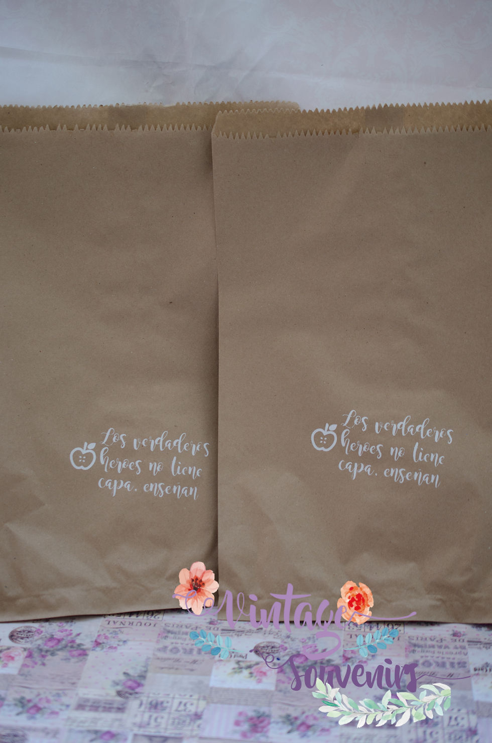 Miniatura: BOLSA DE KRAFT CON ESTAMPADO