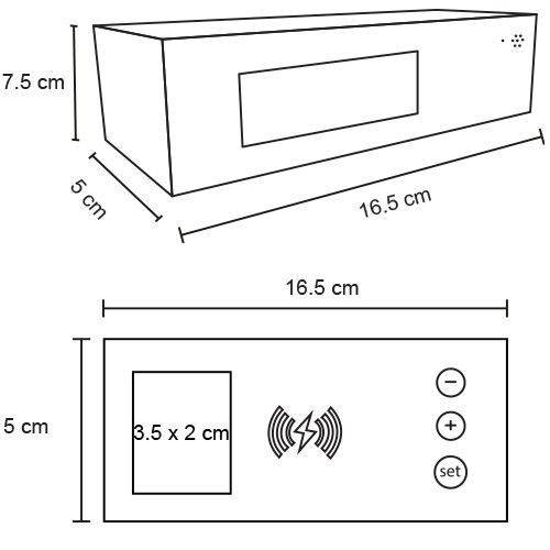 Miniatura: 10PZA RELOJ DIGITAL DE BAMBÚ CON WIRELESS "SAM"