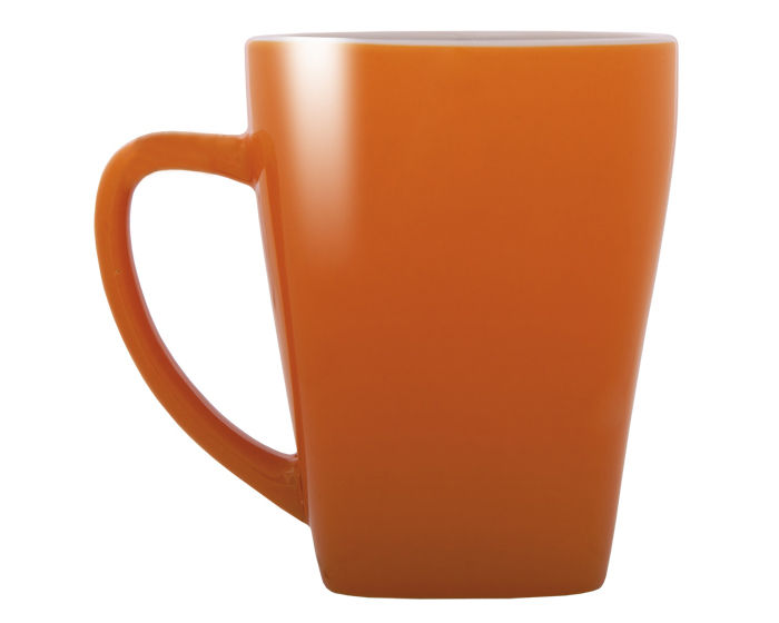 Miniatura: TAZA BASE CUADRADA CERÁMICA BI-TONO 12OZ "ABA"