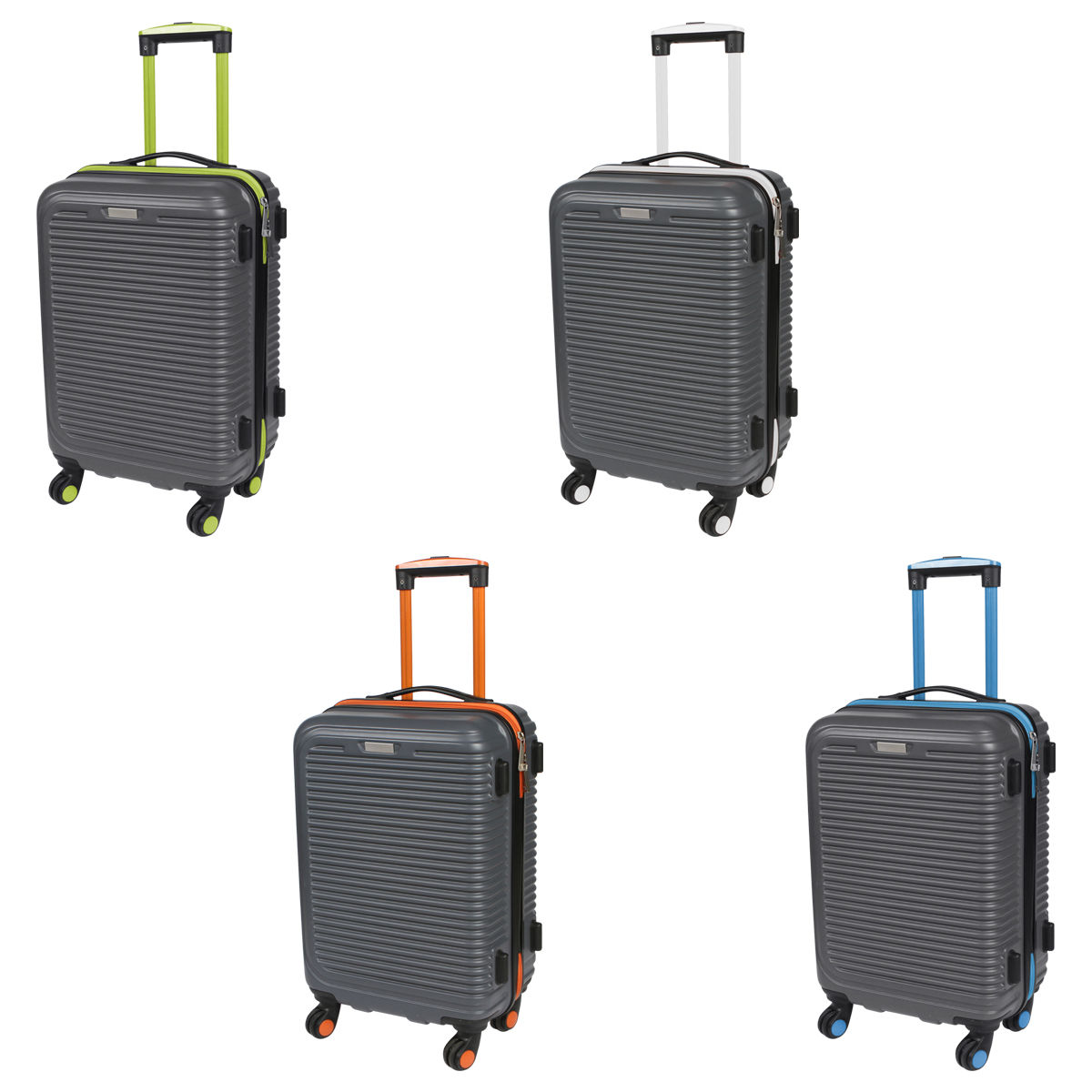 10PZAS MALETA TROLLEY RÍGIDA DE VIAJE "DURH"