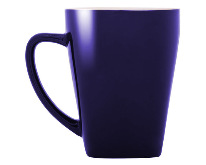 Miniatura: TAZA BASE CUADRADA CERÁMICA BI-TONO 12OZ "ABA"