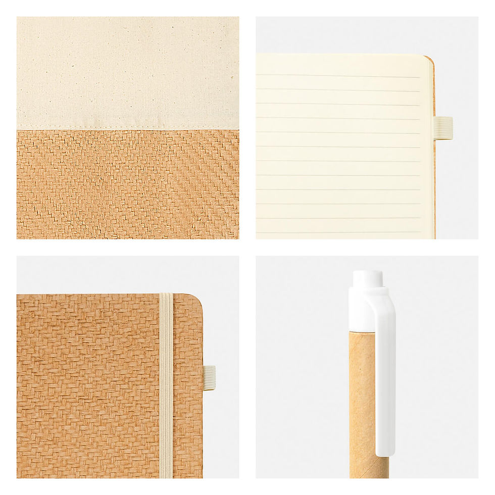 Miniatura: 10PZAS KIT DE REGALO ECOLÓGICO, LIBRETA, BOLSA DE ALGODÓN, BOLÍGRAFO "BIO"