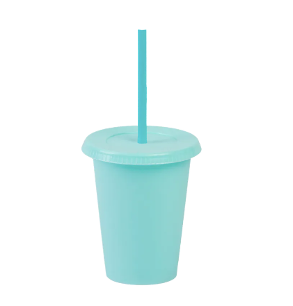 Miniatura: VASO VENTI PLÁSTICO MINI 12OZ CON POPOTE "MINIVENTI PASTEL"