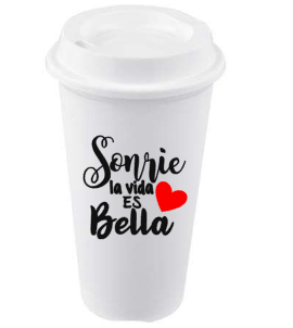 Miniatura: VASO REUTILIZABLE CON FRASES