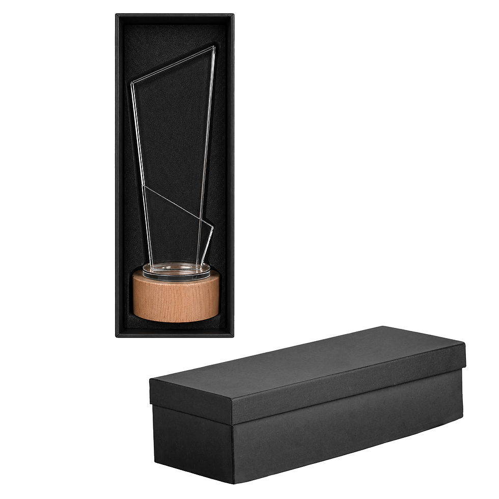 Reconocimiento de Cristal con Base de Madera
