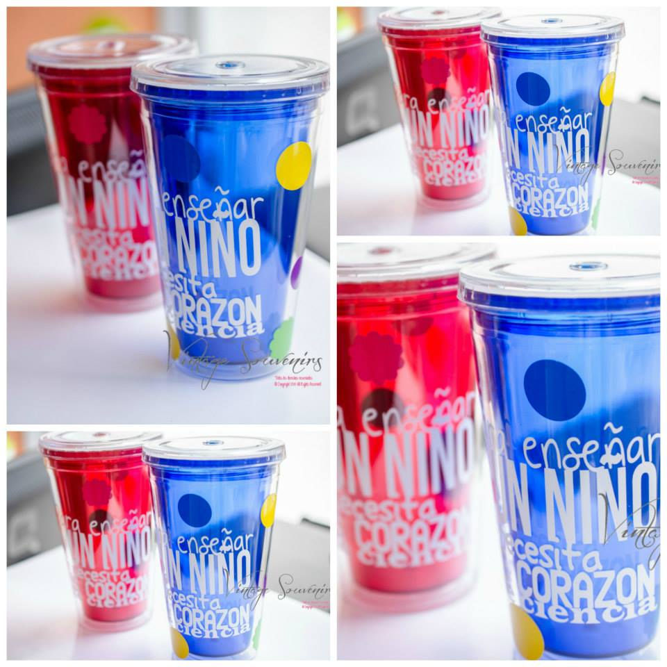 Miniatura: VASO DE DOBLE PARED CON POPOTE PARA MAESTROS