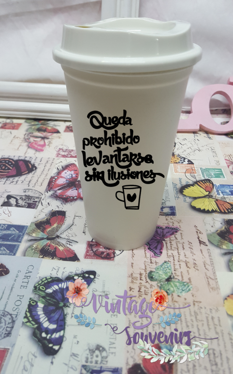 Miniatura: VASO REUTILIZABLE CON FRASES