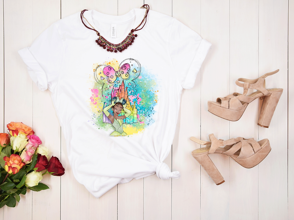 Miniatura: PLAYERA CORTE AMPLIO DE ALGODÓN ADULTO PERSONALIZADA "SPLASHCASTILLOPRINCESAS"