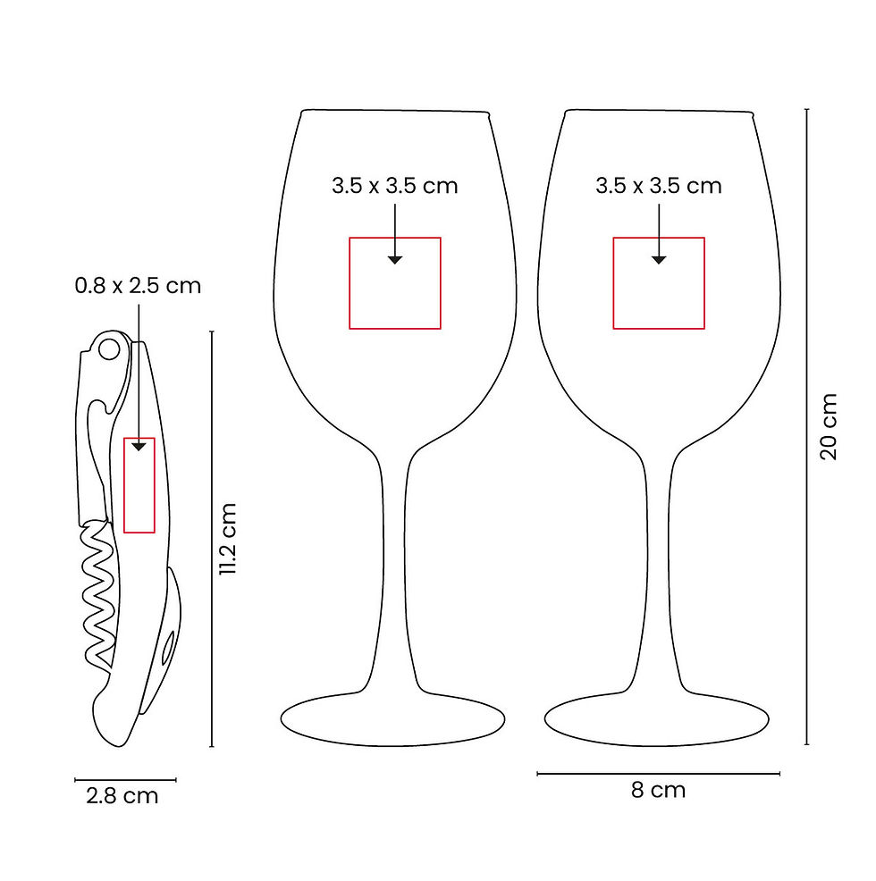 Miniatura: Juego de 2 Copas de Cristal con Sacacorcho "Copp" - Elegancia y Funcionalidad para los Amantes del Vino