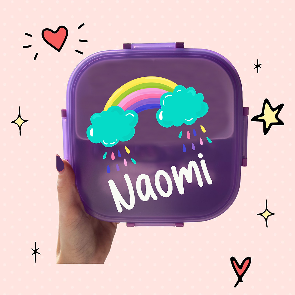 Miniatura: BOX LUNCH DE SANDWICHERA Y CILINDRO EN KIT ALIMENTOS "HEY LIFE" ARCOIRIS