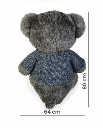 Miniatura: 6PZAS OSO DE PELUCHE CON SUETER "LEVI" 3 TAMAÑOS