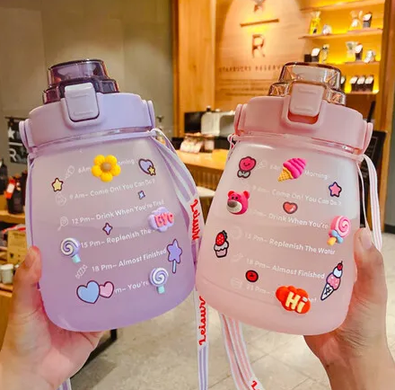 Miniatura: 10PZAS CANTIMPLORA DEGRADADO CON STICKERS 1400ML