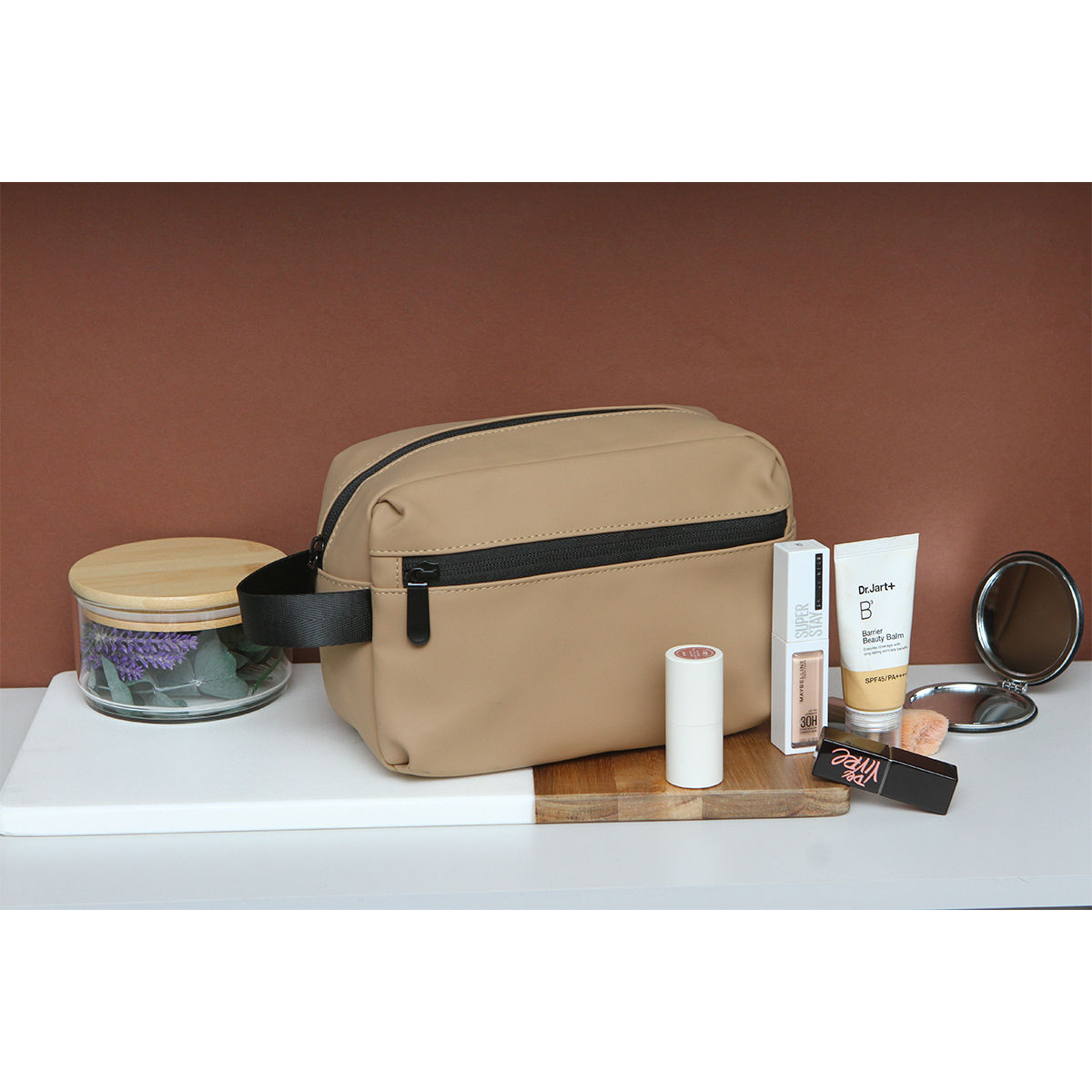 50PZAS COSMETIQUERA DE VIAJE CURPIEL ACABADO MATE