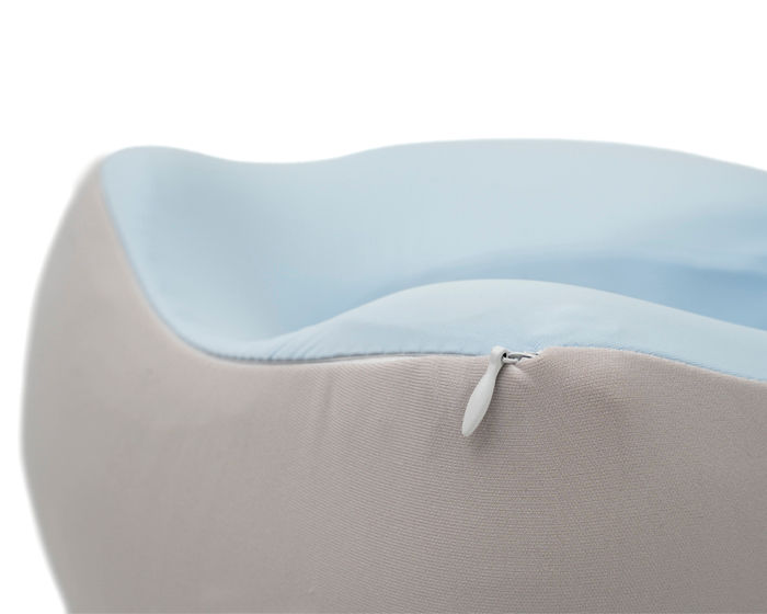 Miniatura: 25PZ ALMOHADA PARA VIAJE BICOLOR Y ERGONÓMICO DE MEMORY FOAM "MOO"
