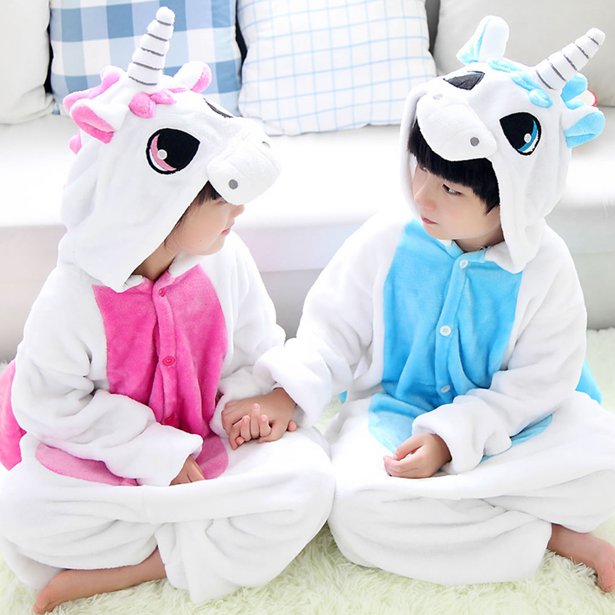 Divertida pijama en forma de unicornio para niños