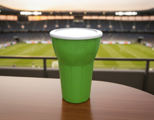 Miniatura: 300PZAS VASO DE PLÁSTICO "CONTOUR SOCCER" CON Y SIN TAPA & POPOTE