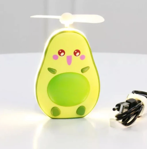 Miniatura: 12PZAS VENTILADOR PORTATIL AGUACATE KAWAII
