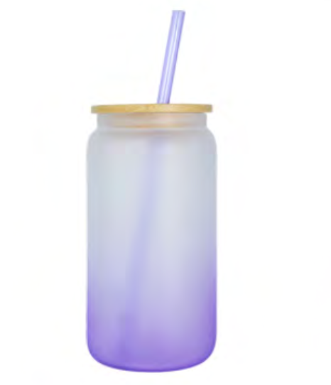 Miniatura: 12PZAS VASO DE VIDRIO TAPA DE BAMBÚ 550ML BOCA ANCHA "LATA PRE"