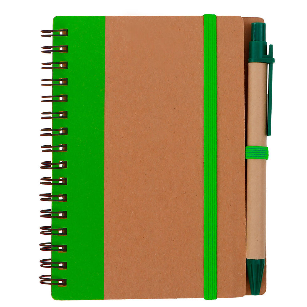 Mini Libreta de Papel Reciclado con Bolígrafo