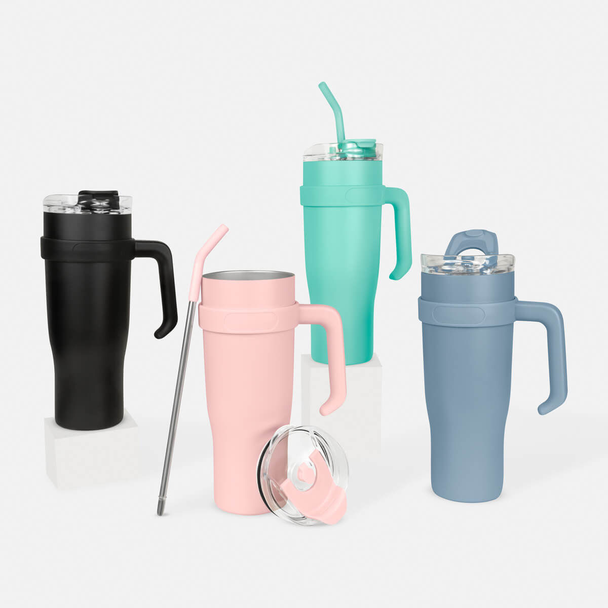 Termo Doble Pared Insulado con Asa Terminado Rugoso 40 oz