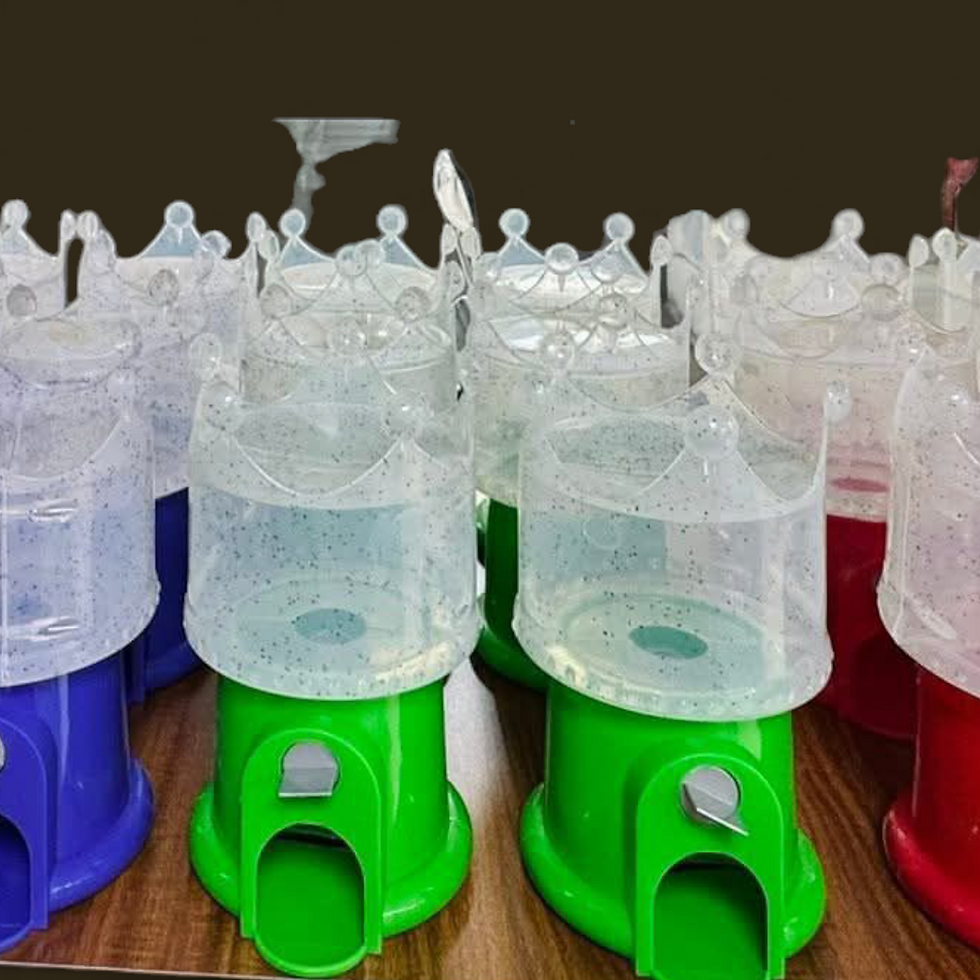 Miniatura: 6PZAS CHICLERA PLÁSTICA GRANDE CON MECANISMO EN FORMA DE CORONA