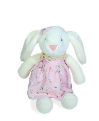 Miniatura: 12PZAS PELUCHE DE CONEJA CON VESTIDO FLOREADO  16X23CMS  "AMARANTA"