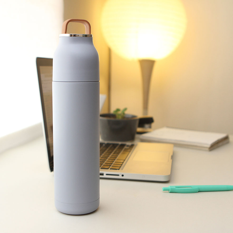 Miniatura: Termo de Acero Inoxidable con Asa de Silicón 500ml "Cor" - Comodidad y Elegancia para tus Bebidas