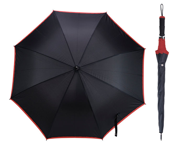 Miniatura: Paraguas Automático de Fibra con Orilla de Color 102.5 cm