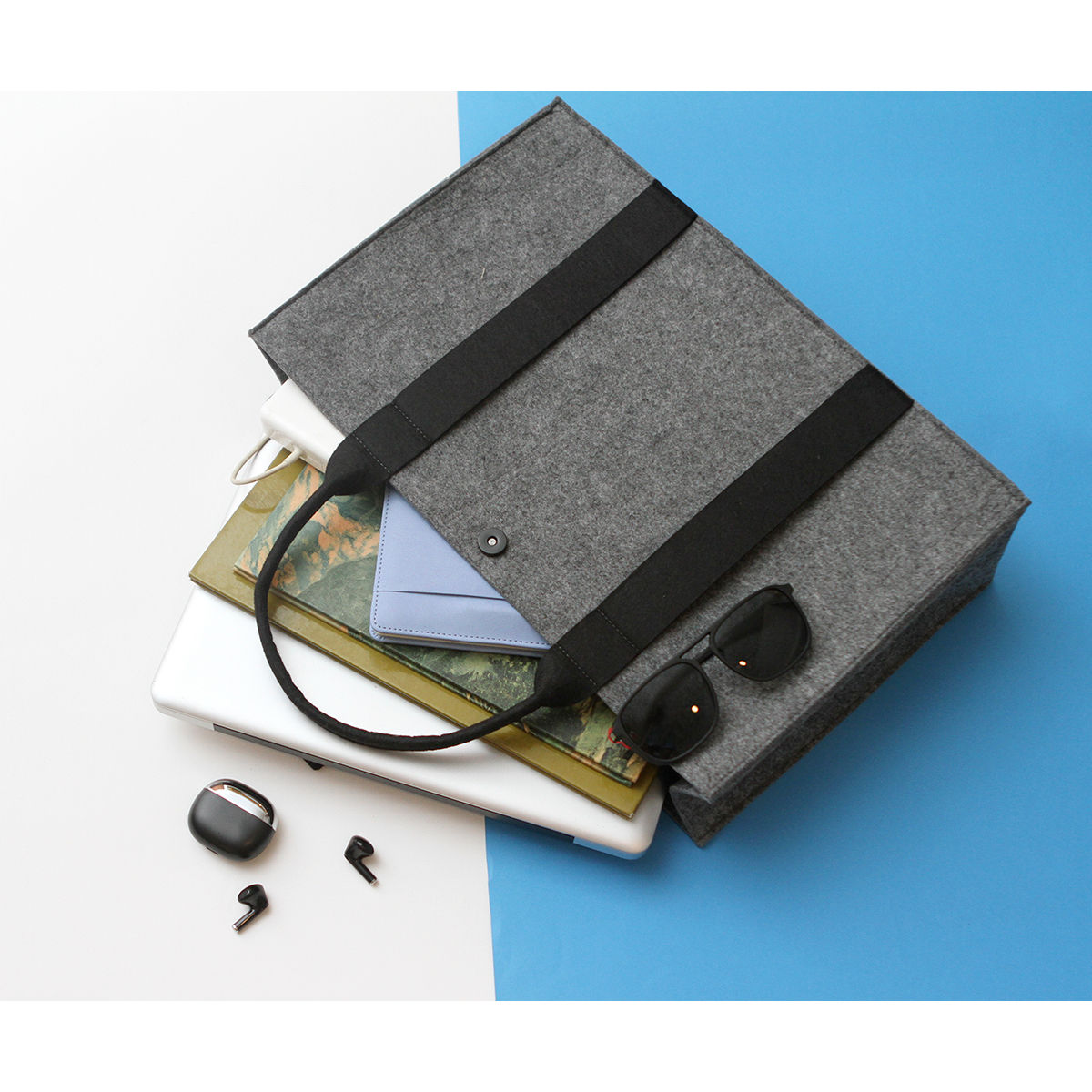 BOLSA TOTE  FABRICADA EN FIELTRO CON ASAS  "MERS"