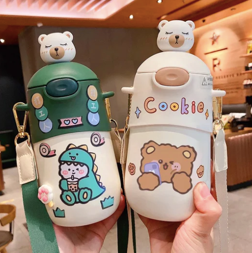 Miniatura: 10PZAS CANTIMPLORA CHICA DE ANIMALES  KAWAII