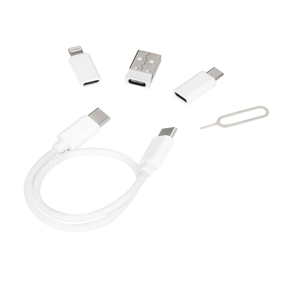 Miniatura: Kit de Cable de Conexión con Adaptadores Multiconector "Doe" - Conectividad y Carga Rápida en un Solo Kit