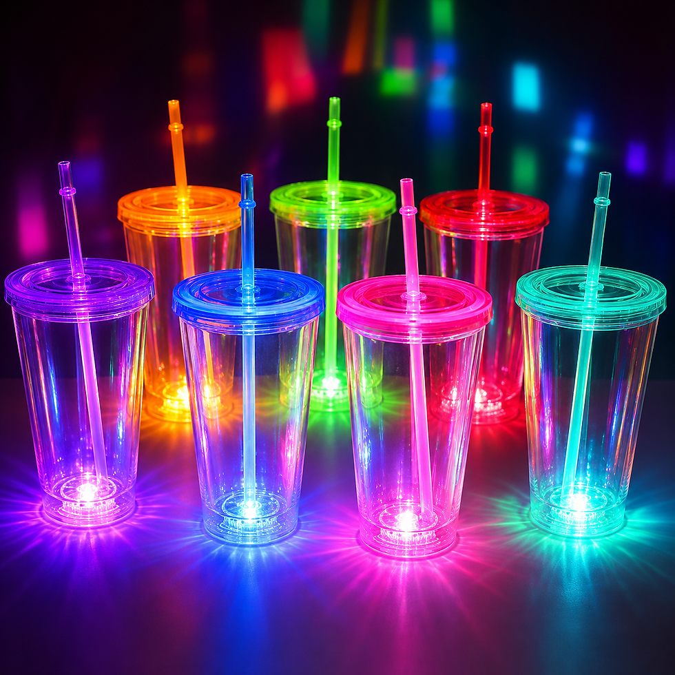 Vaso Doble Pared con Luz LED 500 ml
