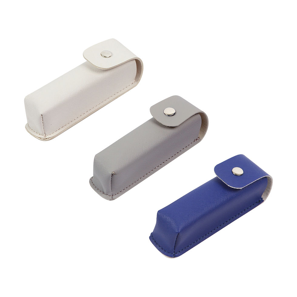Miniatura: 100PZAS PASTILLERO RECTANGULAR DE PLÁSTICO CON FUNDA CURPIEL "LIND"