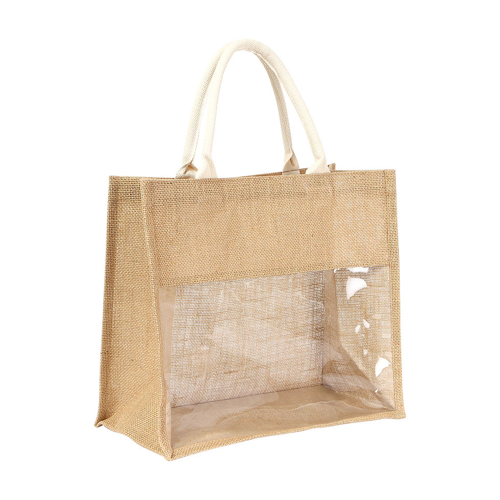 Miniatura: Bolsa de Yute con Ventana Frontal "Massa"