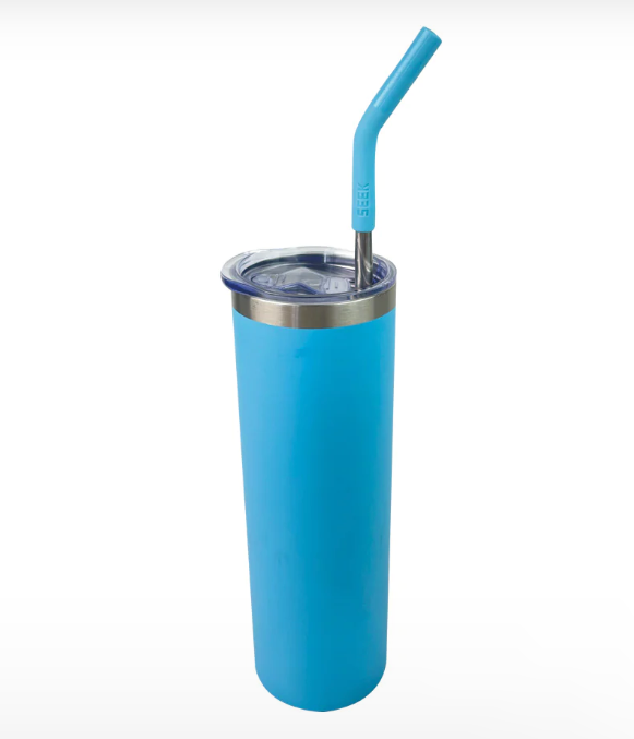 Miniatura: VASO SKINNY DE  ACERO INOXIDABLE 20OZ CON POPOTE